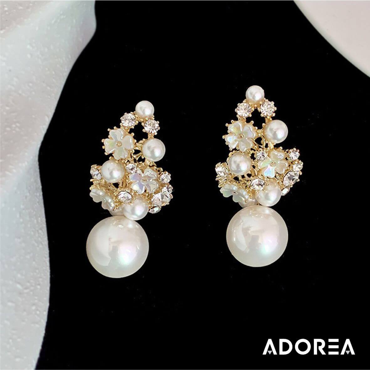 ARETES GUIRNALDAS DE PERLAS