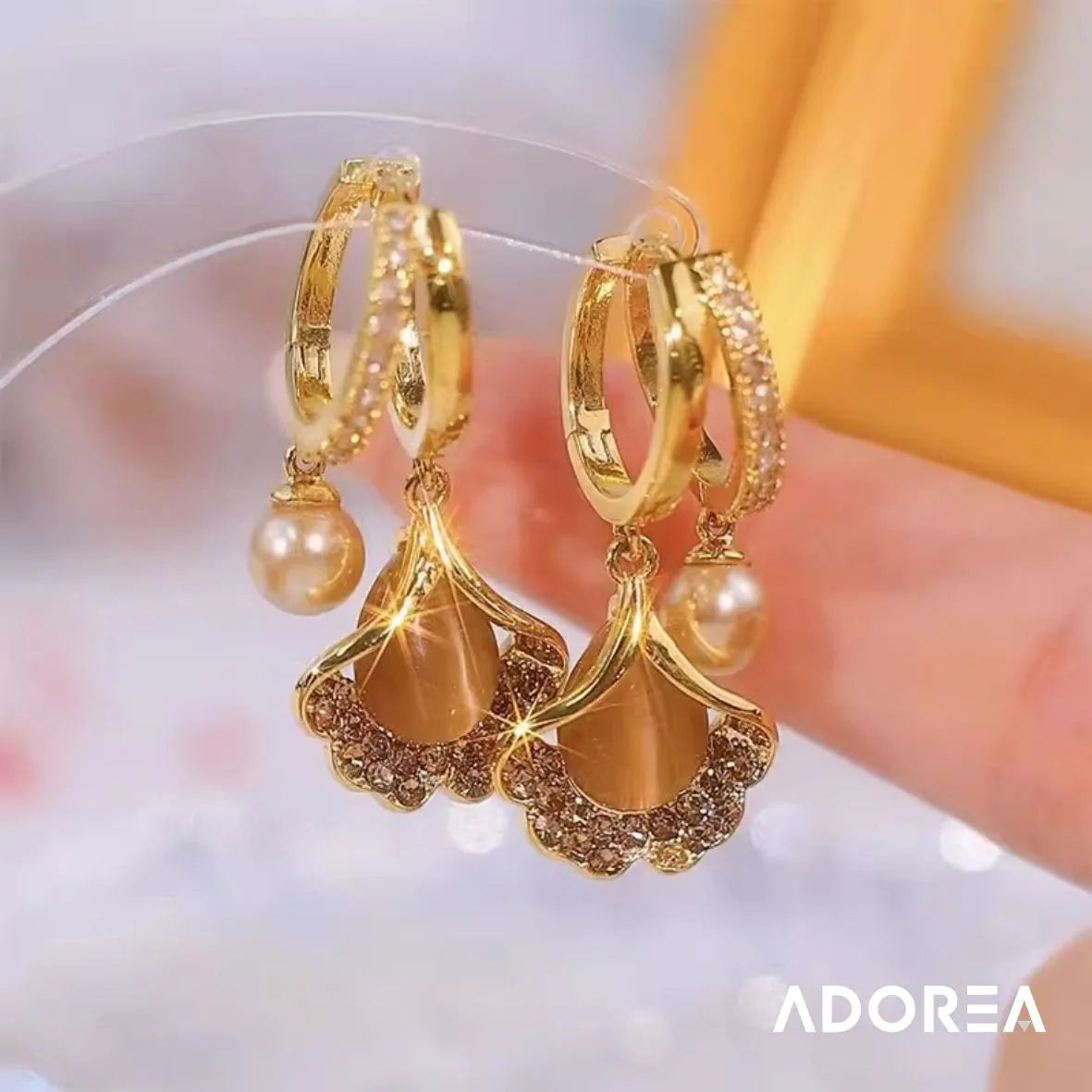 ARETES HOJA DE GINKGO