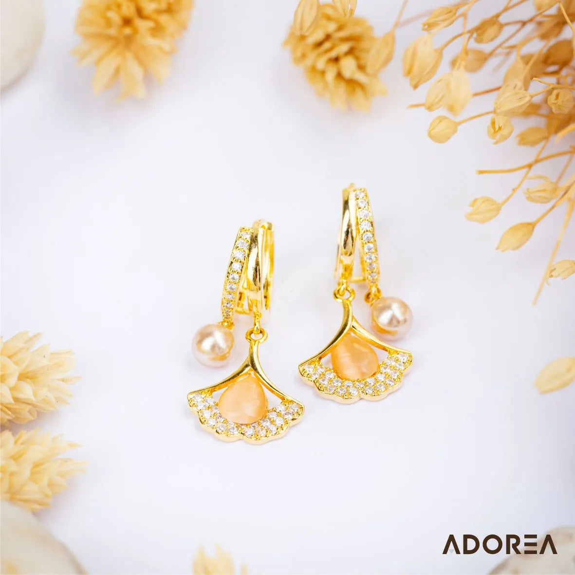 ARETES HOJA DE GINKGO