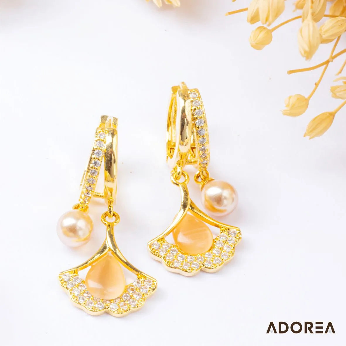 ARETES HOJA DE GINKGO